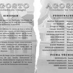 Programa de mano de la obra de Teatro 'Agosto, Condado de Osage', de Tracy Letts.