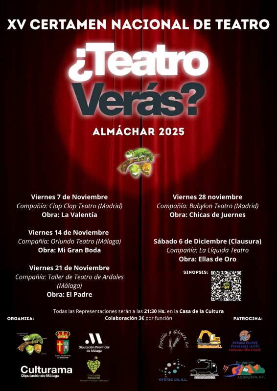 Clap Clap Teatro, seleccionados en el XV Certamen Nacional de Teatro “¿TEATRO-VERÁS?” de Almáchar