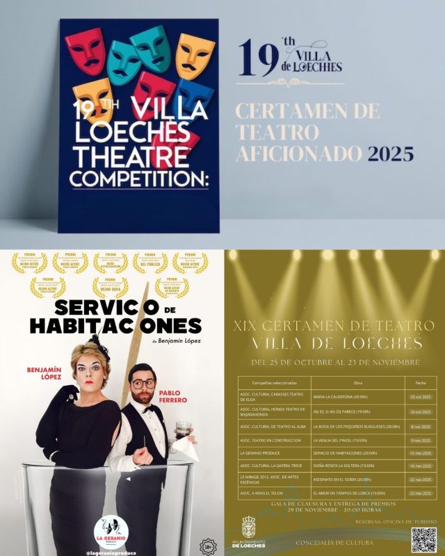 11ª SELECCIÓN: «Servicio de habitaciones» de La Geranio Produce vuelve a ser seleccionada para participar en otro certamen, esta vez en el XIX Certamen de Teatro «Villa de Loeches»