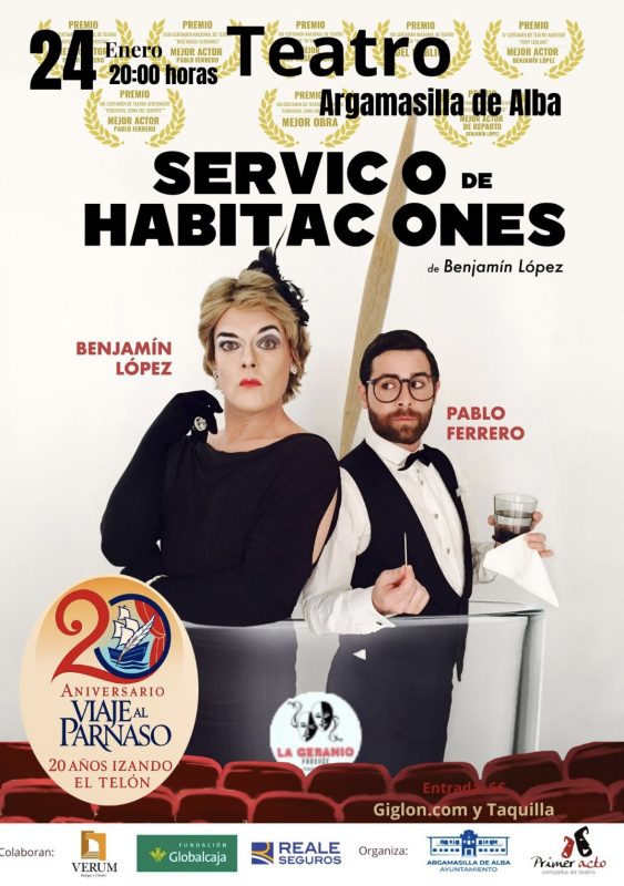 13ª SELECCIÓN: «Servicio de habitaciones» de La Geranio Produce obtiene una nueva selección, esta vez para participar en el XX Certamen Nacional de Teatro Aficionado «Viaje al Parnaso» 2026.