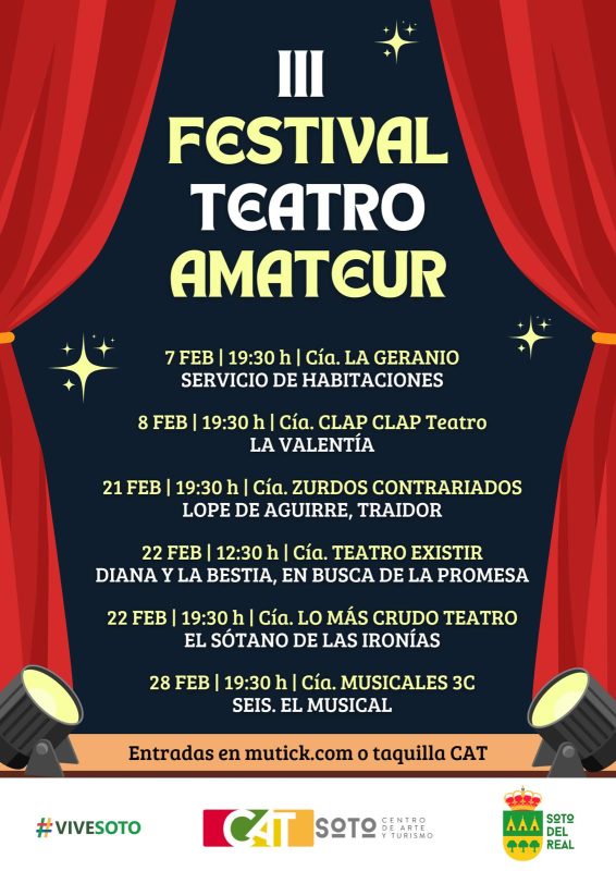 Clap Clap Teatro participará en el III FESTIVAL TEATRO AMATEUR de Soto del Real en Madrid